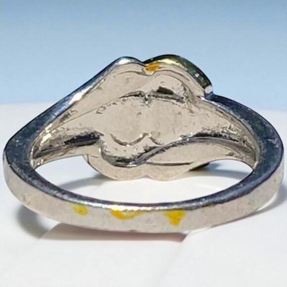 Gold and Silver Tone Hidden Message 2 Stone Ring Size 6 - Picture 4 of 7